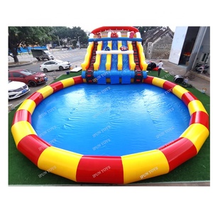 PVC trượt nước Inflatable với hồ bơi lớn/Inflatable trên mặt đất hồ bơi - Product Image 4