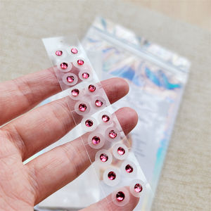 Semillas de orejas de cristal transparente personalizadas, pasta de acupuntura de belleza para pérdida de peso azul y roja, estimulación de puntos de oreja - Product Image 4