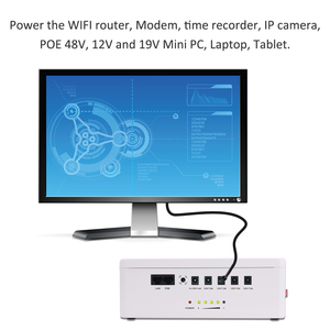 60000mAh Long <span class=keywords><strong>Backup</strong></span> 60W Mini UPS Power Bank 12V 14V 19V DC Fuente de alimentación UPS para computadoras portátiles Tabletas Wifi Router Cámara CCTV - Product Image 3