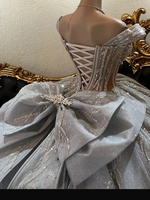 Magnifiques Robes de Quinceañera à Paillettes pour 15 ans, avec Nœud, Lacets et Épaules Dénudées, Vestidos de 15 Quinceañera 2026 Personnalisables