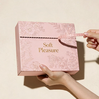 Boîtes d'emballage en carton ondulé à fermeture éclair auto-adhésives avec logo imprimé, boîte personnalisée avec bande de déchirement, boîte d'expédition en carton ondulé rose blush