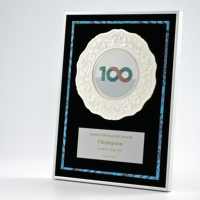 Plaque en bois haut de gamme personnalisée avec insigne métallique encastré, plaque de reconnaissance, médaille d'honneur, trophée pour cadeaux promotionnels en salon professionnel