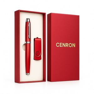 Modern Ballpoint <b>Pen</b> and Swivel USB Combo in Minimalist <b>Box</b> Metal Silk Screen Printed Bulk Custom Logo for Anniversaries - Product Image 5