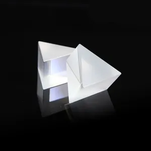 Prisma de dispersão de alta qualidade, vidro óptico de quartzo equilateral triangular