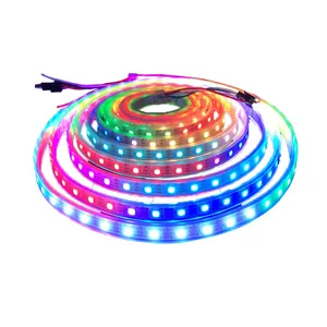 WS2815 2811 30/60/144Leds/M Lampu Fleksibel Penuh Warna 12V Addressable Rgb Led Strip