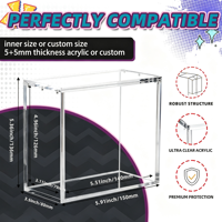 Caja expositora de acrílico resistente a los rayos UV al por mayor, estuche protector de tarjetas TCG con tapa magnética fuerte de 5+5 mm para colección