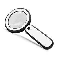 2X Handheld Illuminated Magnifying Glass with 21 LED 3 Modes Light, Portable Optical Magnifier Lens for Reading & Inspection