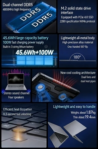 Nuevo Portátil <span class=keywords><strong>Ryzen</strong></span> Core <span class=keywords><strong>AMD</strong></span>-R7-<span class=keywords><strong>6800H</strong></span> de 15.9 Pulgadas con Resolución 2.5K, Portátil Todo Terreno para Negocios y Juegos, Hardware de Computadora con Carcasa de Metal - Product Image 4