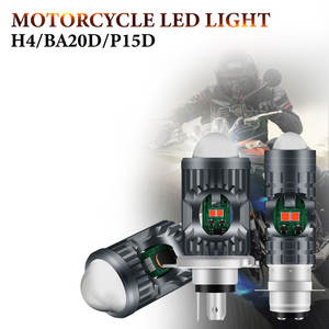 12-80V H4 LED Moto H6 BA20D P15D LED Moto Sepeda Motor Lampu Lampu Lensa Kuning Hi <span class=keywords><strong>Lo</strong></span> Lampu Sepeda Motor Headlight Lampu - Product Image 2