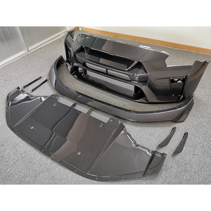 Parachoques Delantero Vari 2019 Estilo <span class=keywords><strong>Magnum</strong></span> <span class=keywords><strong>Opus</strong></span>, Mitad Fibra de Carbono, con Labio, para Nissan GTR R35 2008-2019 - Product Image 1