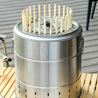 Poêle sans fumée en acier inoxydable Dinithron et foyer portable pour une utilisation en extérieur et en intérieur, ustensiles de cuisson professionnels pour grillades