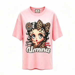 ซีตง เสื้อยืดผู้หญิงลายสุขสันต์วันเกิด แขนสั้นทรงโอเวอร์ไซส์ สไตล์สตรีทแวร์ - Product Image 4