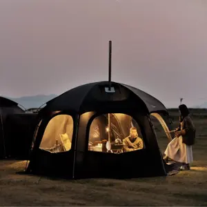 Venda quente cúpula tenda ao ar livre primavera glamping tenda grande espaço camping tenda para a família