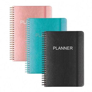 Custom A5 PU Leather Hardcover Spiral <b>Notebook</b> <b>Planners</b> with 100 Sheets and Custom Logo for Writing - Product Image 1