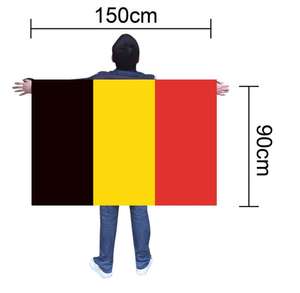<span class=keywords><strong>Bandera</strong></span> de Bélgica de 3x5 pies, 100% poliéster, Impresión a Doble Cara, Económica, con Dos Ojales, para Fanáticos del Fútbol - Product Image 2