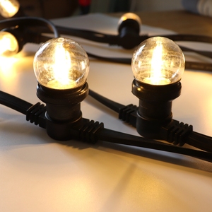 Festoon colgante para exteriores, Cable de goma plano de 50M, 50 lámparas E27, cadena de luces de cinturón - Product Image 5