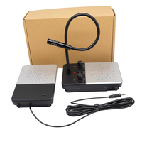Microphone à condensateur puissant à col de cygne, système d'interphone filaire avec haut-parleurs pour entreprises, banques, écoles, hôpitaux et comptoirs
