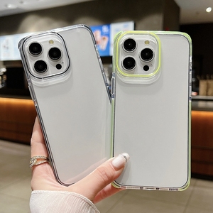 Phổ Biến Cứng PC Điện Thoại Trong Suốt Trường Hợp Đối Với <span class=keywords><strong>iPhone</strong></span> 16 Pro Max Màu Biên Giới Điện Thoại Sang Trọng Trường Hợp Đối Với <span class=keywords><strong>iPhone</strong></span> 11 12 13 14 15 - Product Image 5