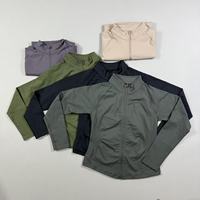 Ensembles de vêtements de sport personnalisés pour femmes, 2 pièces, vêtements de sport de gym, leggings sans couture et veste à manches longues avec fermeture éclair