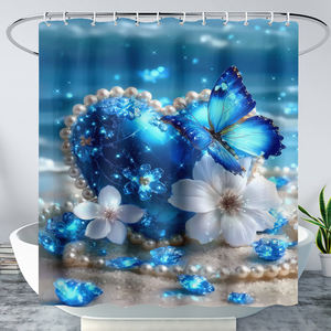 <span class=keywords><strong>Rideau</strong></span> <span class=keywords><strong>de</strong></span> <span class=keywords><strong>douche</strong></span> décoratif pour salle <span class=keywords><strong>de</strong></span> bain, thème tropical, vie marine, impression numérique 3D - Product Image 6