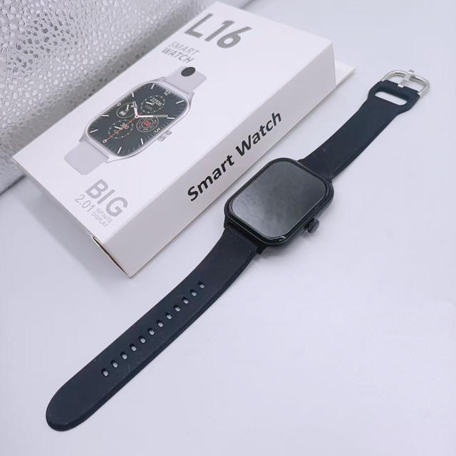 2026 L16 Smart Watch Men Women 2.01inch IP67 Waterproof Fitness Tracker BT Call Heart Rate