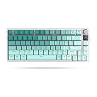 Écran intelligent TFT Bouton de volume remplaçable à chaud RVB Tri Mode Clavier mécanique rechargeable sans fil + filaire pour jeu