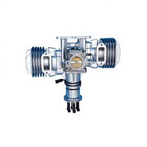 Moteur à essence pour modèle d'aviation DLE170, double cylindre, deux temps, échappement latéral, refroidissement par air naturel, cylindrée de 170 cm³, drone - Product Image 1