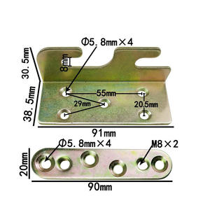 Perlengkapan Penyangga Sudut Tempat Tidur Tebal <span class=keywords><strong>2.3</strong></span> 91MM Panjang Engsel Tempat Tidur Plat Gantung Tempat Tidur Tak Terlihat Perlengkapan Tempat Tidur Tetap Bahan Lainnya Kirim - Product Image 4