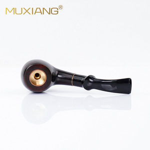 Muxiang Briarwood Smoking Pipe Bent Apple Shape Handmade Solid Wood Tobacco Pipe For Cigarette Use - Product Image 4