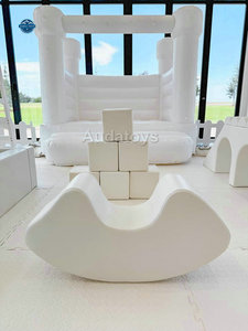 AUDATOYS Ensemble de jeux souples en PVC et mousse blanc pour intérieur/extérieur, équipement de jeux souples pour enfants, portable pour la location de fêtes - Product Image 4