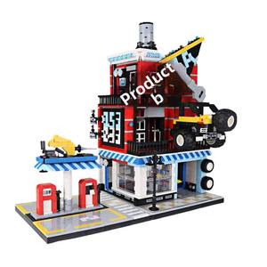 Blocs de construction pour atelier de réparation automobile, briques d'assemblage à petites particules, plastique ABS, jouets éducatifs compatibles pour enfants - Product Image 1