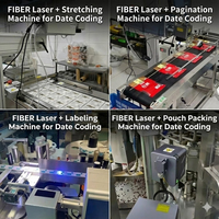 Machine de marquage et de codage laser à fibre volante automatique 20w 30w 50w 60w 100w Date d'expiration logo Lot Code QR pour l'emballage alimentaire en métal