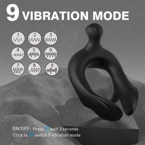 S-Hand Vibrierender Cockring Silikon Wasserdichter Penis ring Verzögerung Ejakulation für Männer für Paare - Product Image 5