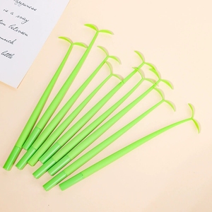 Bolígrafo de Gel de girasol de <span class=keywords><strong>trébol</strong></span> de dibujos animados, bolígrafo de Gel suave de hoja creativa, forma de hierba de flor, <span class=keywords><strong>papelería</strong></span> de oficina para estudiantes, venta al por mayor - Product Image 4
