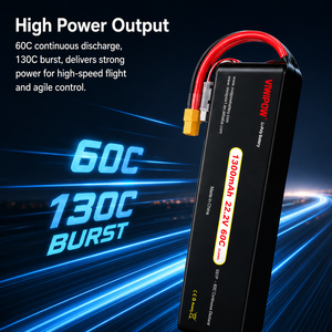 Batterie OEM 1300mAh 22.2V 60C à super capacité et charge rapide pour drones de course, de photographie aérienne et industriels à usage intensif - Product Image 3