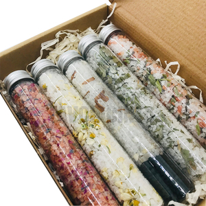 Sales de bañ<span class=keywords><strong>o</strong></span> del Himalaya orgánicas de lujo OED Cristal rosa con flores <span class=keywords><strong>Sal</strong></span> de remojo natural de etiqueta privada - Product Image 5