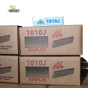 Factory 20GA 10J U-Shaped Nails Clavos 1006J-1022J Galvanized Pneumatic Pin Sofa Furniture Upholstery <strong>Diamond</strong> Point 11.2mm OEM - Product Image 1