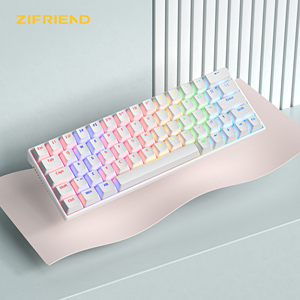 Mini 60% RGB Lighting Keycaps Wired Office <b>Keyboard</b> New <b>USB</b> Interface ABS Material Red Switch for Laptop PC Gaming Mini White Me - Product Image 3