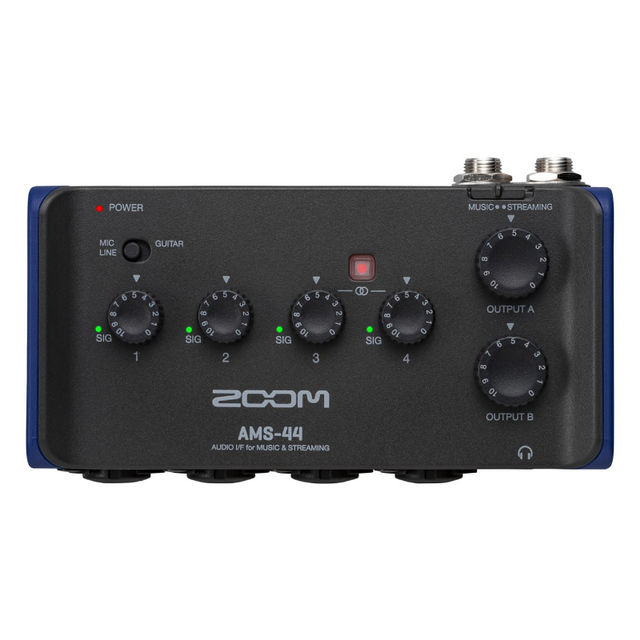 ZOOM AMS44 Recording Sound Card USB Audio Interface, Compatible with Mobile Devices