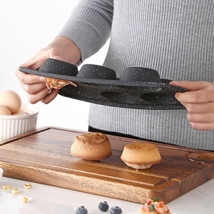 Moule à gâteau rond en silicone à 6 cavités, résistant à la chaleur, pour la cuisson à la maison, cuisine, bricolage - Product Image 2