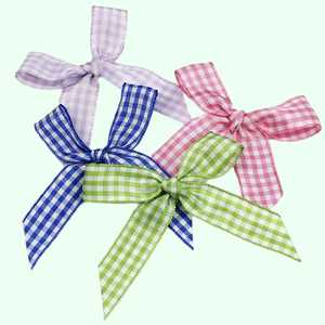 Ruban à carreaux Gingham avec bordure filée Boca pour emballage cadeau, décoration de fête champêtre et loisirs créatifs - Product Image 2