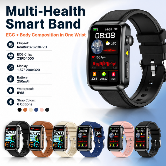 Smart Watch Magnetic Heart Rate SpO2 Sleep Tracker for Calling LCD IP68 5-7 Days Battery Life for Seniors Adults Birthday Gift