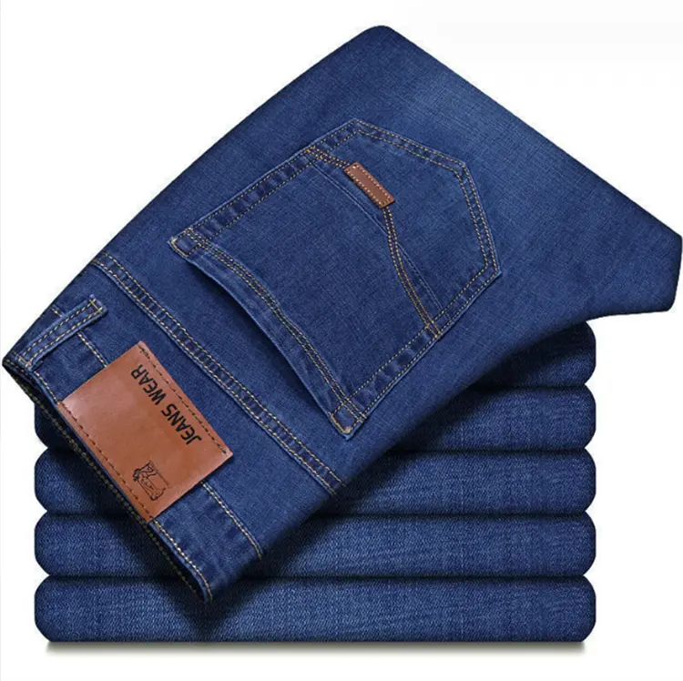 Men's Spring And Autumn Thin Casual Denim Jeans Pants Men's Straight Leg Jeans Trousers