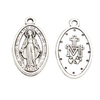 Vente en gros de pendentifs en alliage de zinc pour chapelet catholique, breloques pour colliers et bracelets, accessoires de bijoux DIY
