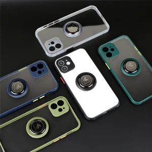 Antishock Camera Bescherming Kickstand Miqilin Ring Mobiele Telefoon Backcover Voor Iphone 11 12 Pro Max 13 Pro Xs Max 7G 8Plus X Case