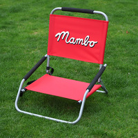 Chaise pliante ergonomique en tube de fer à pieds courts, style Glamping, pour camping, plage, pique-nique, loisirs, mobilier d'extérieur – Vente directe usine
