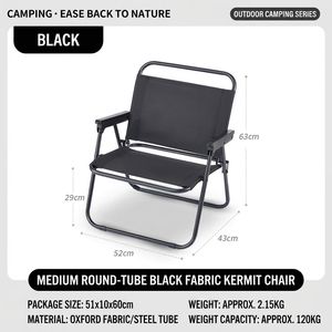<span class=keywords><strong>Set</strong></span> di Sedie da Pranzo Pieghevoli in Acciaio Inossidabile con Tessuto Oxford - Arredamento Portatile per Esterni e Campeggio - Product Image 2