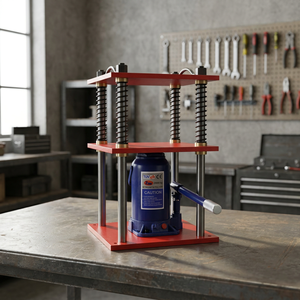 SUNTOOLS/STIPL Cric hydraulique à bouteille 20000 kg, cadre en fer, plateforme rouge, outil de presse manuel pour la fabrication de bijoux et la fabrication de moules - Product Image 1