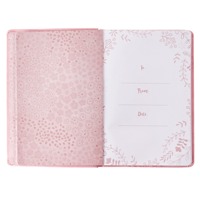 Impression en cuir relié Flexcover Inspirational personnalisé rose Faux cuir Journal avec verset de la Bible cahier