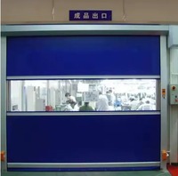 Porte rapide automatique en PVC à induction, porte à enroulement rapide avec servomoteur pour entrepôt industriel et salle blanche